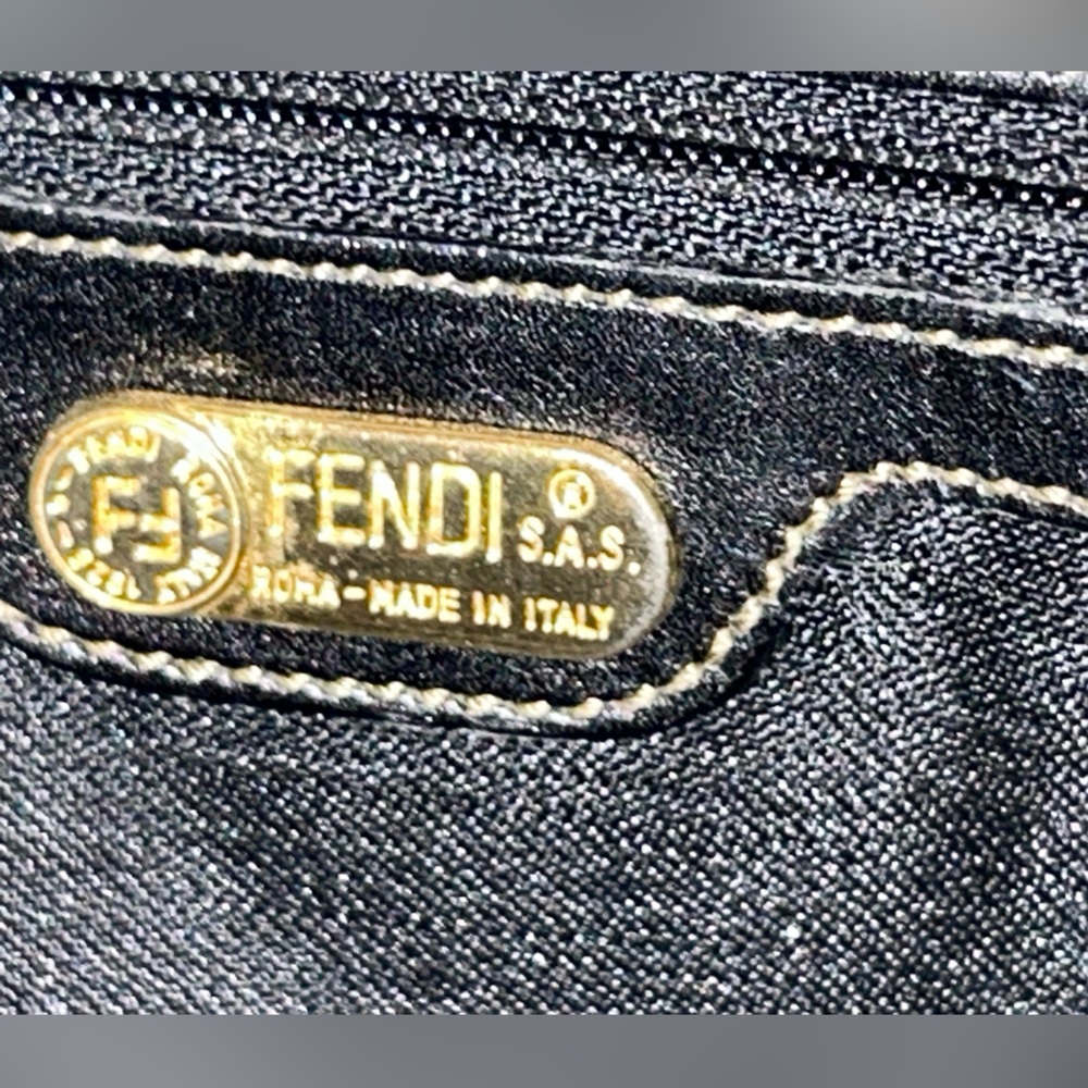 Fendi Brown and Black Checker Tote Bag - Picture 9 of 13